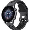 Vancle Cinturino per Amazfit GTR/GTR 2 /GTR 3 /GTR 4 Originale 2 Colores in 1, 22mm Silicone Morbido Cinturini per Amazfit GTR 4/GTR 3/GTR 3 Pro/GTR 47mm