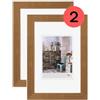 walther design Grado HI824ED, Cornice in Legno, Confezione Doppia, 18 x 24 cm, Rovere