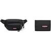 Eastpak DOGGY BAG Marsupio, 40 cm, 24 L, Nero (Black) & CREW SINGLE Portafoglio, 22 cm, Nero (Black)