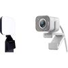 Logitech for Creators Logitech Litra Glow + StreamCam - La soluzione definitiva per un aspetto grandioso nei video, velocemente - Bianco