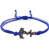 Svitlana Mykhed Bracciale ANCORA BARCA MARE OCEANO VOYAGE personalizzato per uomo donna bambino cordino raso stile marinaro (colore a scelta); creazione personalizzata