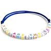 Svitlana Mykhed Bracciale con nome, testo, messaggio, logo regalo personalizzato per adulti e bambini creazione personalizzata lettere dell'alfabeto YOU ARE THE BEST/LOVE/NO STRESS