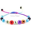 Svitlana Mykhed Bracciale personalizzato con nome DYLAN messaggio, iniziale, logo (reversibile, personalizzabile) uomo, donna, bambino, neonato.