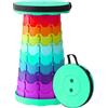 alouweekuky Sgabello Pieghevole Portatile Regolabile in Altezza - Sgabello Plastica Pieghevole per Campeggio, Barbecue, Cucina, Officina, Bambini, Capacità di Carico 200kg