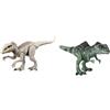 Jurassic World - Indominus Rex Caccia e Divora, dinosauro con luci e suoni & Dominion GIGANTOSAURO Attacco Letale con fauci mobili, ruggito e movimenti