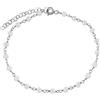 SILVEGO Bracciale da donna in argento 925/1000 con pietre naturali, 18 cm, Argento sterling, pietra di luna