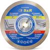 S&R Disco diamantato 200 x 25,4 x 10 mm (1,6 mm extra sottile), disco da taglio per Gres Porcellanato, Piastrelle, Porcellana, Ceramica, Granito, Marmo, per sega da banco e tagliapiastrelle