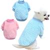 Kunyeah 2 pezzi Inverno Caldo Cucciolo Vestiti Pile Pet Maglione Morbido Pile di Corallo Pet Abbigliamento Pet Abbigliamento Abbigliamento Gatto Vestito Carino Pullover (grande, rosa/blu)