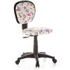 HJH Office 670170 Sedia da ufficio per bambini KIDDY TOP tessuto rosa con cuoricini, regolabile in altezza, ergonomica, imbottita, resistente
