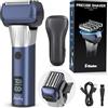 Amurhey Rasoio Elettrico Barba con 5 Lame Pro, Rasoio Elettrico Wet & Dry 100 Minuti Di Autonomia, Rasoio Barba con Trimmer pop-up e Custodia da Viaggio, Ricaricabile, Regalo uomo