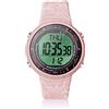 ILAME Orologio da Polso Sportivo da Donna e Ragazza Impermeabile 100 Metri, con Sveglia, Cronometro, Doppio Tempo, 12 e 24 Ore di Formato Commutabile, Cinturino Silicone