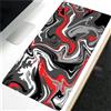 ZANHOG Tappetino Mouse XXL Nero Rosso Bianco Tappetino Mouse Gaming 800x400x2mm Grande Mouse Pad Base in Gomma Antiscivolo Morbido Confortevole e Resistente per Ufficio e Gioco