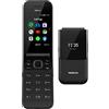 Nokia 2720 Telefono Cellulare 4G Dual Sim, Display 2.8 a Colori, 4GB, Tasti Grandi, Tasto SOS, Bluetooth, Whatsapp, Fotocamera, Nero, Italia