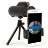 GagalU Potente telescopio monoculare a lungo raggio da 1500 m per smartphone 40X60 Zoom HD da viaggio campeggio con adattatore per smartphone treppiede