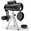 GagalU Telescopio monoculare 12x50, prisma FMC impermeabile HD ad alta potenza con obiettivo monoculare compatto con adattatore per smartphone e treppiede monoculare con visione