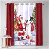 Fusion - Tenda a pannello singolo a pannello con motivo Babbo Natale e neve, 138 x 214 cm, multicolore