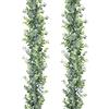 DearHouse Ghirlanda di eucalipto finta, confezione da 2 viti artificiali da appendere con foglie di eucalipto, ghirlanda verde per matrimoni, decorazione da parete, 1,8 metri/pezzi, protezione UV per