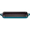 LE CREUSET Grill rettangolare Tradition in ghisa vetrificata, 32 cm, Deep Teal
