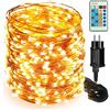 Moobibear Stringa Luci Led, 50M 500Led Impermeabile Catene Luminose Rame, Illuminazione Decorazioni per Natale, matrimonio, festa, casa, Balcone