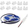GutReise 4pin 10MM Cavo di prolunga per striscia LED, 5 m, 22 AWG+10 connettori per strisce LED, senza saldatura, per strisce LED (4 pin)
