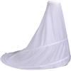 ZZALLL Abito da Sposa Gonna Training Sottoveste Senza Fili 2 Cerchi in Vita Elastica Cordoncino Regolabile Gonne a Coda di Pesce