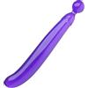 SXOVO Dildo Anale in TPE da 26,5CM per Principianti, Plug anale a forma di melanzana da donna e uomo, Dildo Doppio Estremità per la Stimolazione Vaginale e il Massaggio Prostatico (265mm*36mm, Viola)