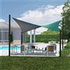 Coolaroo Dualshade - Tenda Parasole Iridescente per Esterni, con Protezione UV al 95% e Kit di Montaggio, per Patio, Giardino, Piscina e Cortile, 365,8 x 365,8 cm, Quadrato, Maldive