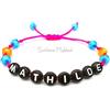 Svitlana Mykhed Bracciale personalizzato con nome MATHILDE messaggio, iniziale, logo (reversibile, personalizzabile) uomo, donna, bambino, neonato.