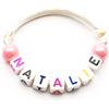 Svitlana Mykhed Bracciale con nome, testo, messaggio, logo regalo personalizzato per adulti e bambini; creazione personalizzata; lettere dell'alfabeto NATALIE CLAUDE MIGUEL INNA NOAH ZOE ROMA