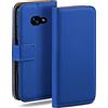 MoEx Custodia a Portafoglio per Samsung Galaxy A5 (2017), Custodia per Cellulare con Tasca per schede e Carte Credito, Protezione a 360°, in Pelle vegana, Royal-Blu