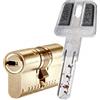 Yale, HSKMOD3030L4 - Cilindro ad alta sicurezza, HSK MOD, doppia frizione, camma lunga, chiave, ottone, 30 x 30 mm