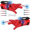 YKHSUAOU Set di 2 Guanti Spiderman Launcher Glove Spider Launcher Glove Guanto Spiderman per Bambini Guanto di Spiderman spara ragnatele Guanti Launcher per Giochi Spiderman Glove Launcher Set