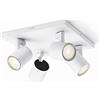 Philips LED, Lampadario a Faretti, 4 Punti Luce, LED Integrato, 4x3.5W, Bianco