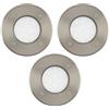 Eglo Set di 3 Faretti da Incasso per Esterni Lamedo, Rotondi, Diametro 10 cm, in Acciaio Inox