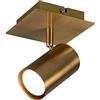 Trio Leuchten 802400104 Marley Base Spot, Ottone Anticato, L 12 Cm