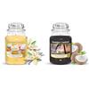 Yankee Candle Candela profumata in giara grande | Cupcake alla vaniglia | Durata Fino a 150 Ore & Candela profumata in giara grande | Noce di cocco nera | Durata Fino a 150 Ore