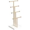 Amazon Basics Portagioielli ad albero su quattro livelli, Bianco/Ottone