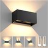 YrgePowk Applique da Parete Con Lampadina G9 LED Sostituibile, IP65 Impermeabile da Esterno/Interno, 18W 3000K Bianco Caldo, Angolo del Fascio Regolabile (Nero)