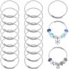 SUNNYCLUE Braccialetto Serpente Fai Da Te In Acciaio Inossidabile Set Braccialetti Elastici Espandibili Catena Vuota 5mm Perline Europee con Foro Grande