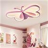 GHiycotdl Plafoniera Cameretta Bambini, 50cm Lampada da soffitto creativo farfalla Lampadario, 3000K-6000K Dimmerabile Plafoniera Alla Moda per Bambina Camera da Letto e Soggiorno dei Bambini (Dimmable)