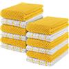 Utopia Towels - Asciugamani da Cucina, 38 x 64 cm, 100% Cotone Super Morbido e Assorbente, Asciugamani da Cucina, Strofinacci e canovacci, (Confezione da 12) (Giallo e Bianco)