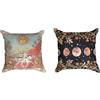 Ulticool - Federa per cuscino - Sole naturale fiori tarocchi oroscopo vintage retrò - Set di 2 motivi - 45 cm x 45 cm - Cuscino decorativo senza imbottitura - Federa accessorio per divano letto