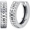Friggem Orecchini a Cerchio, Orecchini Vichinga Uomo in Argento Sterling 925, Cerchio Orecchini Vichinghe con Rune per Uomo Donna