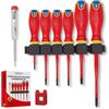 Mustbau 9 Pezzi Cacciavite Isolato, 1000V Cacciavite Professionale da Elettricista VDE, Cacciavite a Taglio, Croce, Esagonale, Cacciavite Elettrico
