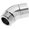 Create idea Create idea Adattatore a gomito per soffione doccia portatile G1/2, giunto di conversione a 45 gradi, cromato, per la maggior parte dei sistemi doccia standard, argento