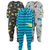 Simple Joys by Carter's 3-Pack Loose Fit Flame Resistant Polyester Jersey Footed Pajamas Pajama-Sets, Blu Alligatori/Grigio Camion/Grigio Scuro Cose Golose, 3 Anni (Pacco da 3) Bambini e Ragazzi