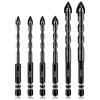 flintronic Punte Trapano Gres Porcellanato, 6 pezzi(5/6/6/8/10/12 mm) Punta da Trapano per Piastrelle, Set di punte per piastrelle, per Piastrelle di Ceramica, Mattoni, Plastica, Cemento, Legno, Vetro