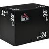 HOMCOM Plyo Box 3 in 1 a 3 Altezze, Jumping Box Pliometrico Capacità 120kg, 75x51x61cm, Nero|Aosom