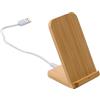 Supporto per smartphone in bamboo ricaricabile Claudie personalizzate o neutre