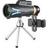 GagalU Telescopio monoculare 10x50, lente FMC prisma HD BAK4 monoculare compatto con visione chiara e debole, monoculare impermeabile con adattatore per smartphone e treppiede p